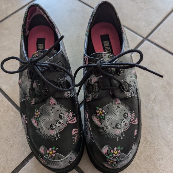 Iron Fist Womens Cat Lady Creepers Size 6 - Picture 2 of 11
